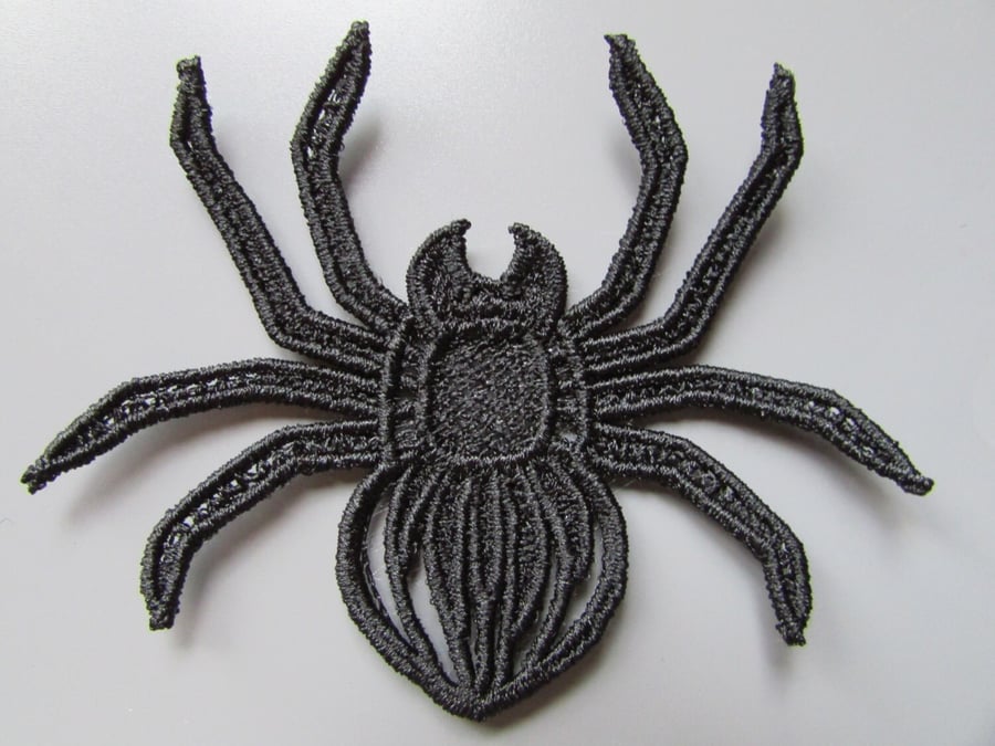 Embroidered Spider Lace Applique