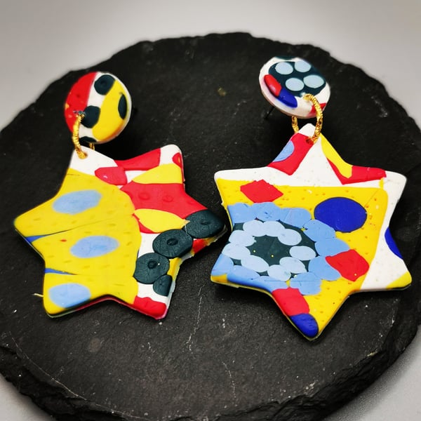 Retro Design, Star Earrings