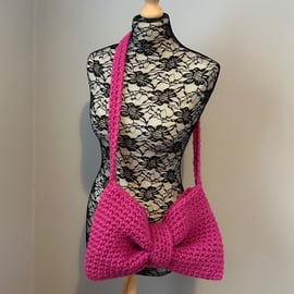 Super Chunky Bow Bag, Funky Bag, Cute Bag, Bow Bag, Pink, Shoulder Bag