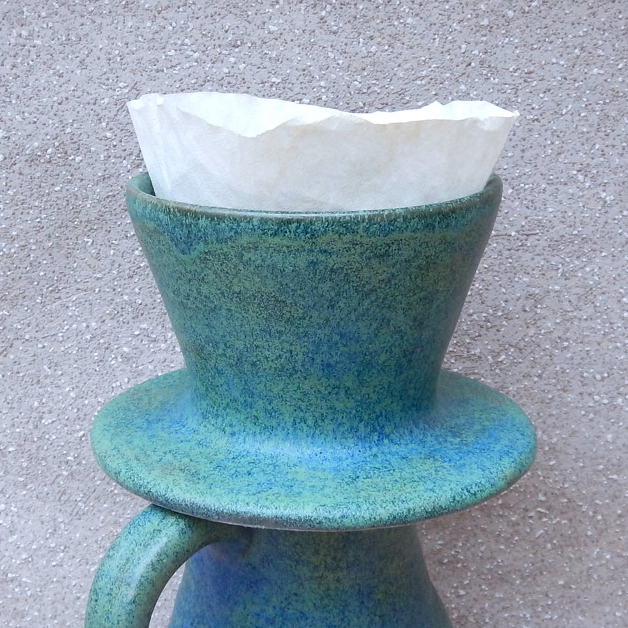 Coffee filter holder dripper pourover hand thrown stoneware pour over pottery 