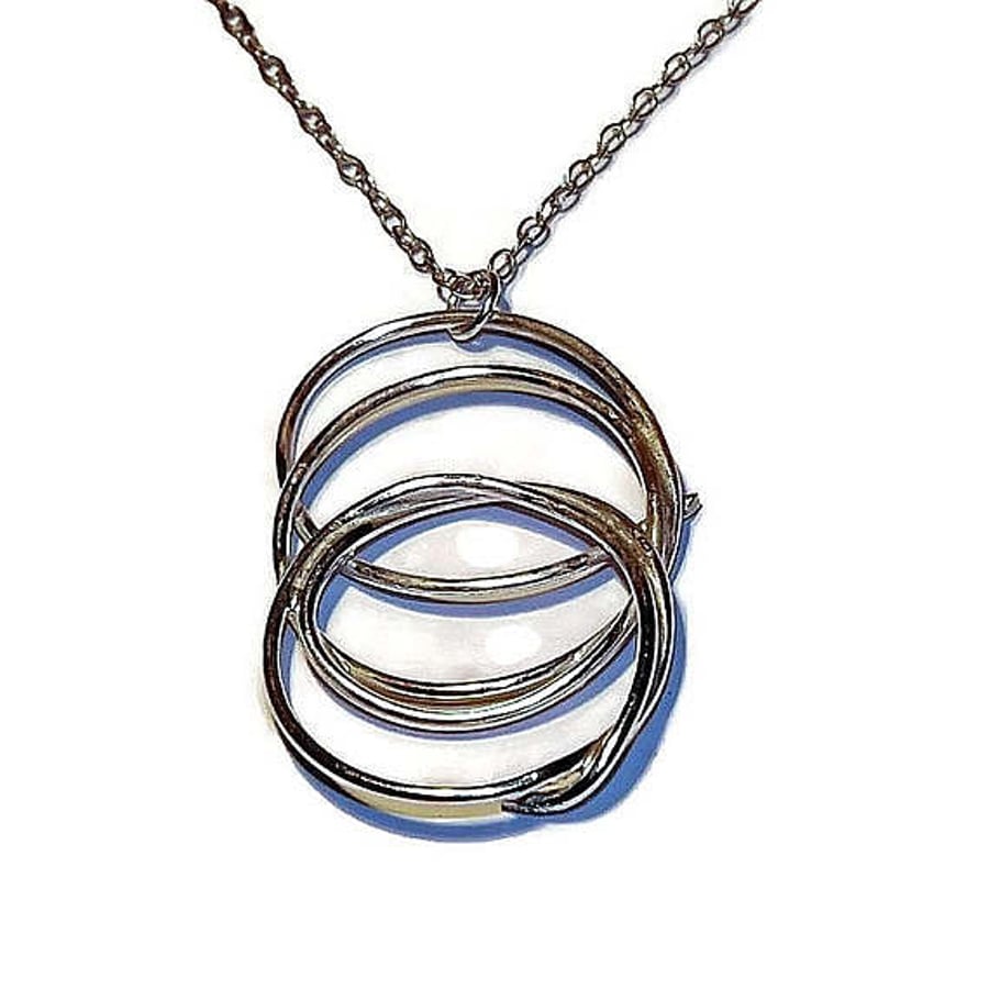 sterling silver hoops pendant