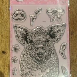 Dawn Bibby Best in Show Pig Stamp Set