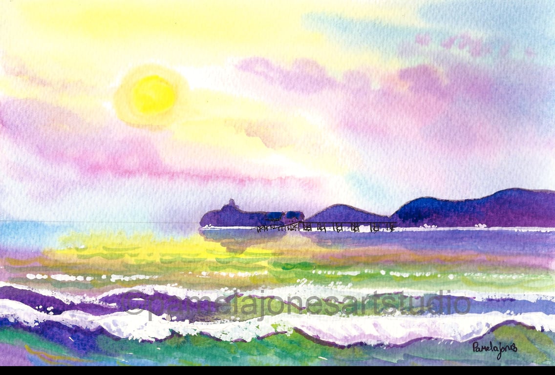 Evening Sky, Mumbles, South Wales, in 14 x 11 '' Mount