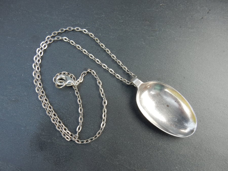 Upcycled teaspoon spoon cutlery pendant necklace