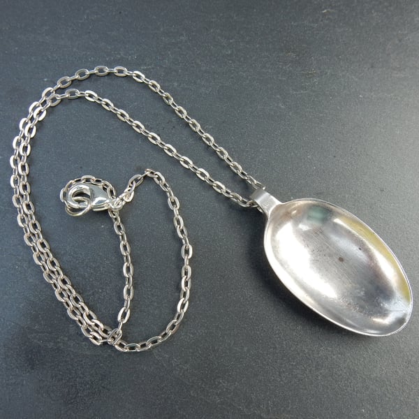Upcycled teaspoon spoon cutlery pendant necklace
