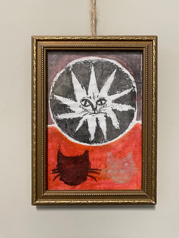 ‘Sun Cat’ with vintage framing