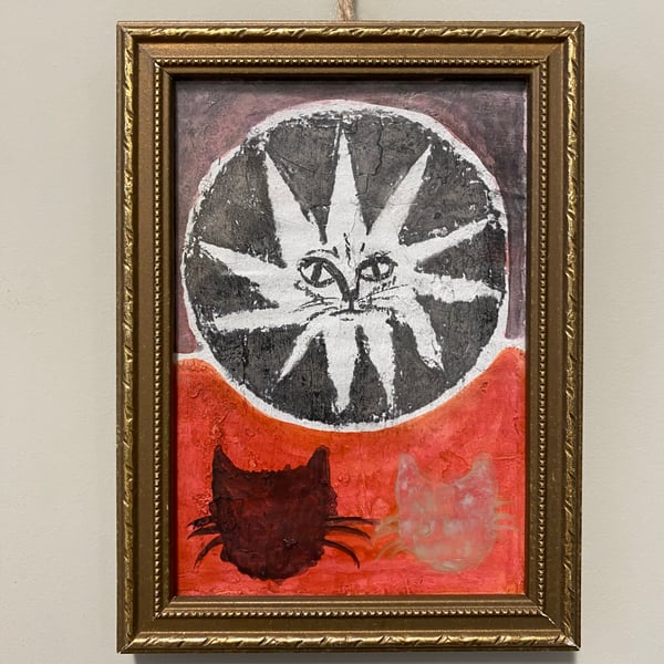 ‘Sun Cat’ with vintage framing