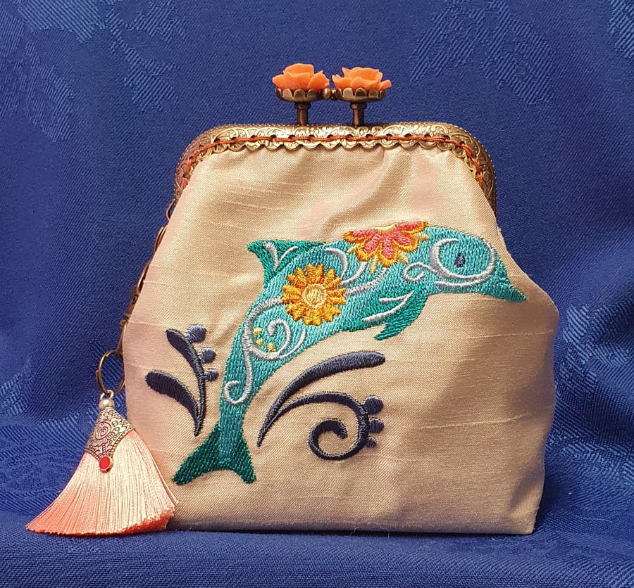 The Flower Power Dolphin Coin Purse