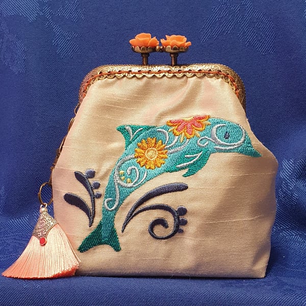 The Flower Power Dolphin Coin Purse