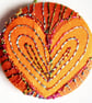 Buttons 1 inch button Hand Dyed Silks and Cottons Free Machine Embroidery Button