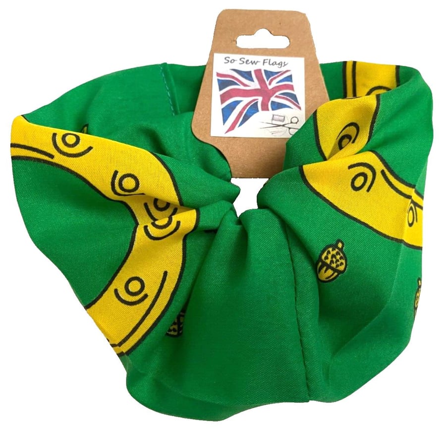 Rutland Old County Flag Hair Scrunchie Scrunchies Accessory Band Elastic