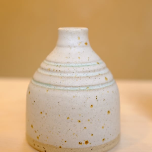 Matt white bud vase 
