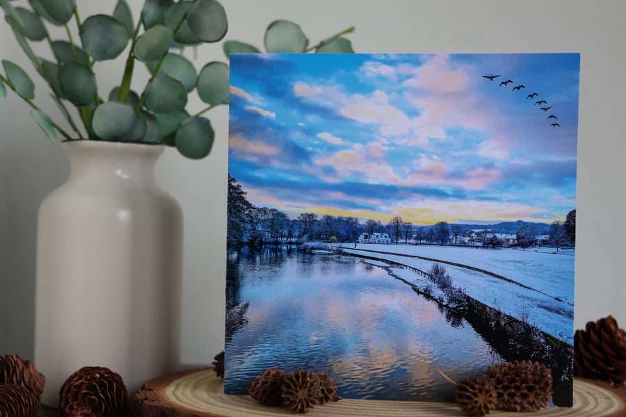 Flyover - Saltaire, West Yorkshire - Blank Greetings Card