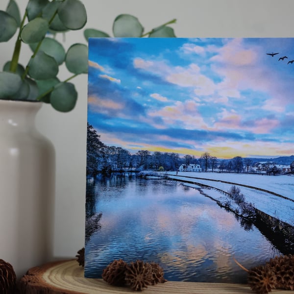Flyover - Saltaire, West Yorkshire - Blank Greetings Card