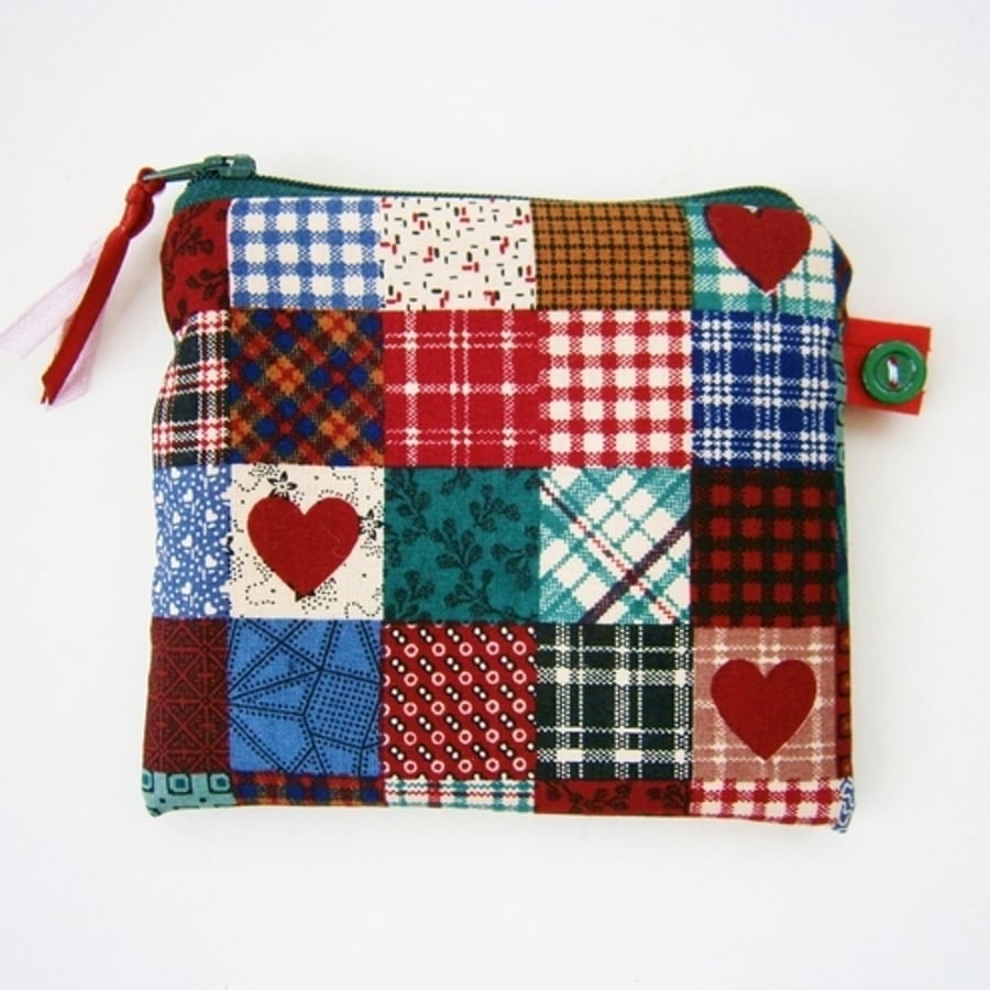 Coin Purse with Pretty Patchwork Pattern