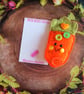 Felt Carrot Pocket Hug and card,pocket buddy,comfort pocket pal.
