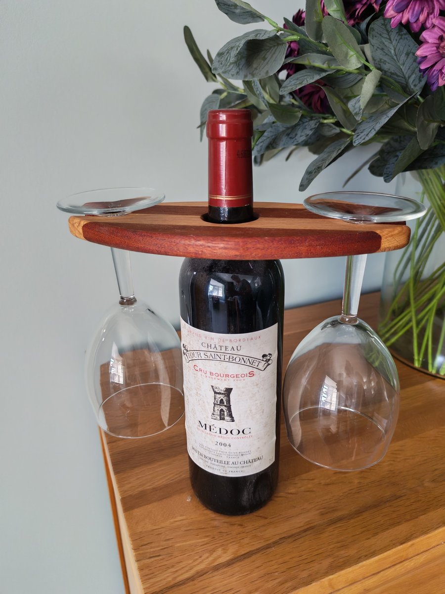 Wooden 2 Wine Glass Holder