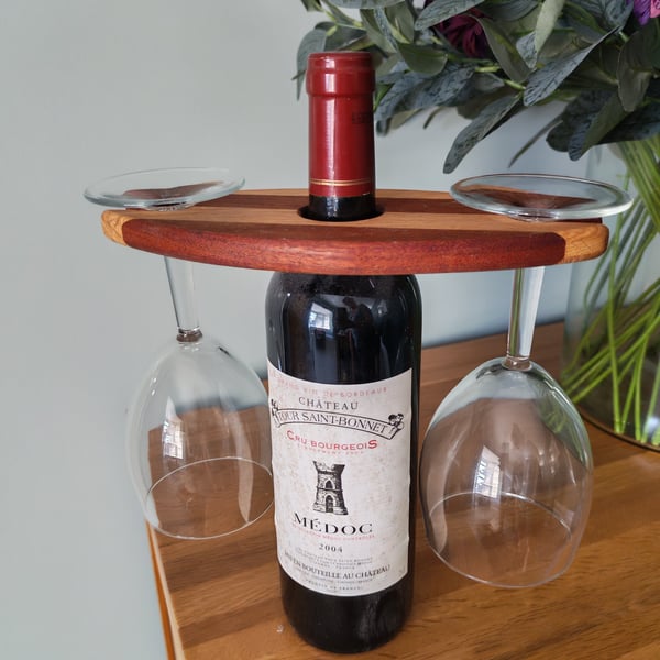 Wooden 2 Wine Glass Holder