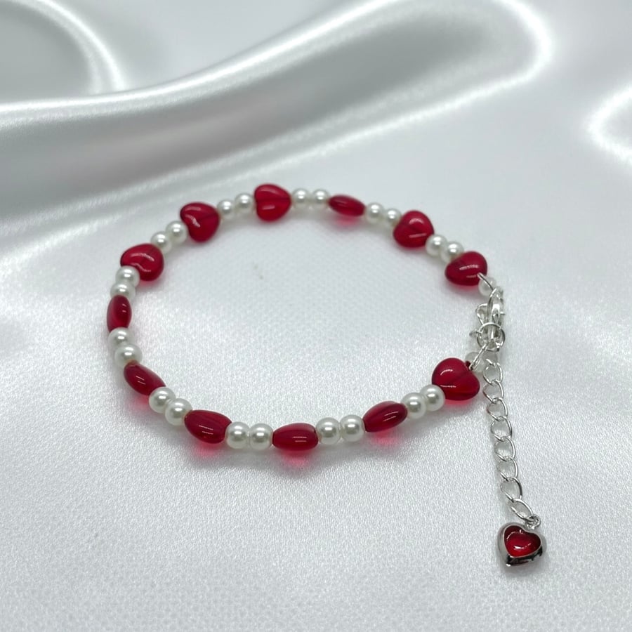 Red love Heart Bracelet