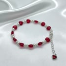Red love Heart Bracelet
