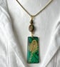 Teasel seed head mixed media pendant - Image 5
