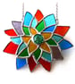  Succulent Abstract Fllower Stained Glass Suncatcher Handmade - Image 4