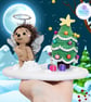Sale ! Angelica the Christmas Angel hedgehog  sculpture. Crochet ornament. - Image 7