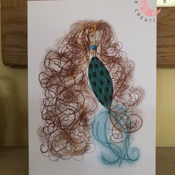 Mermaid Blank Card
