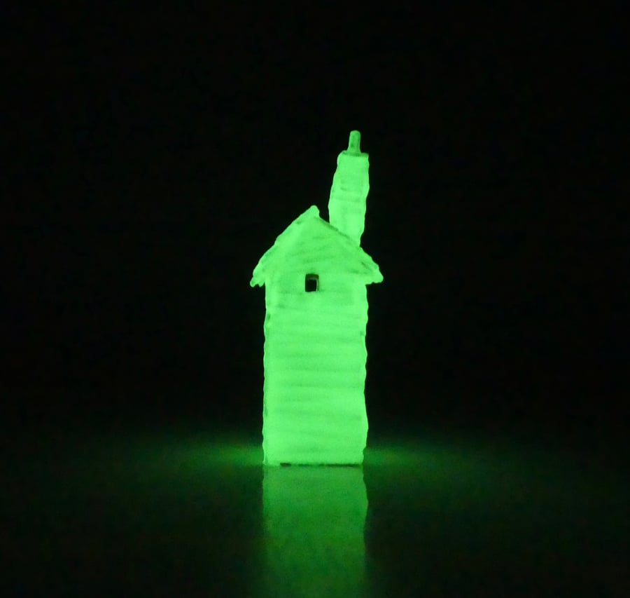 Tiny Glow in the Dark House - READY TO SHIP