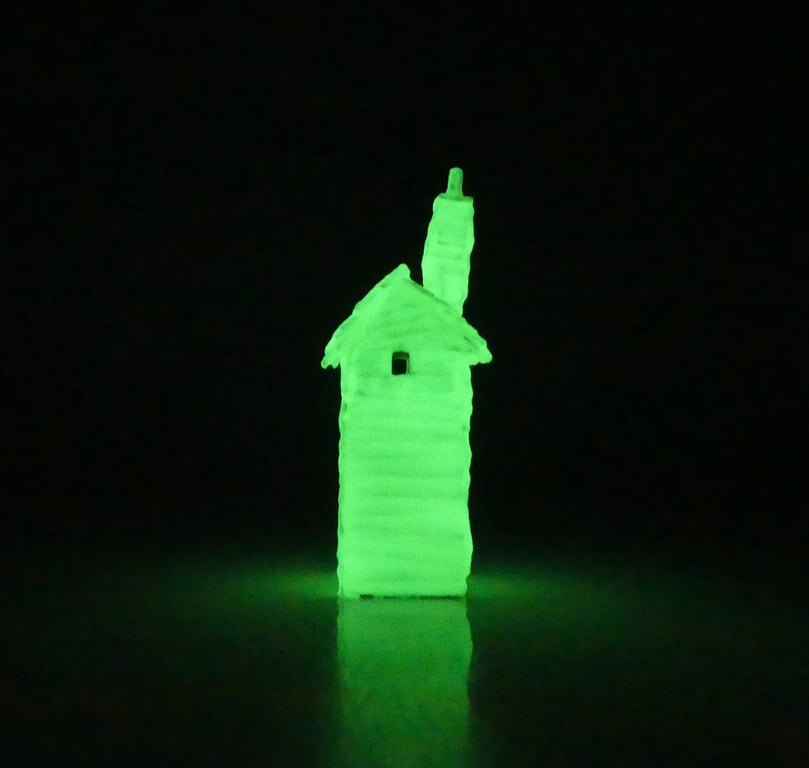 Tiny Glow in the Dark House - READY TO SHIP