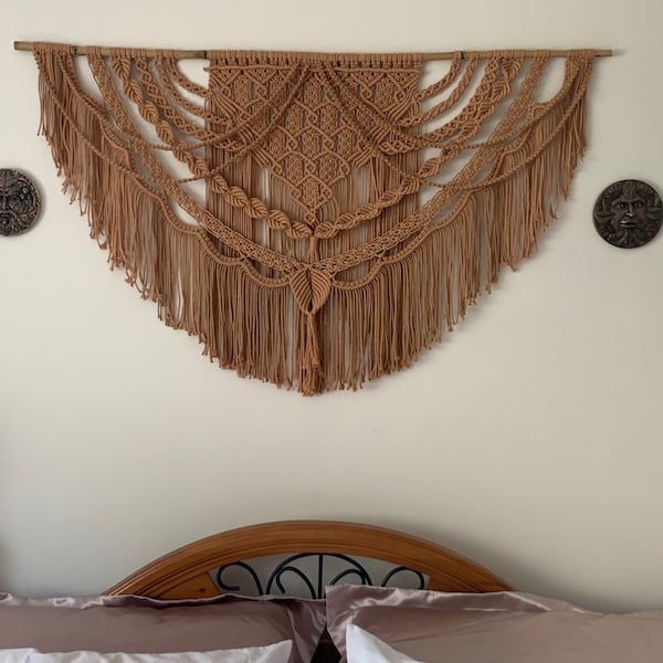 Large macrame wall hanging, Boho Style - MADE TO ORDER in range of colours