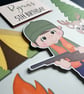 Hunting trip birthday guest book, deer, duck hunting, cabin in the woods book - Image 2