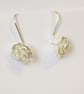 Sterling Silver Rose Earrings Handmade