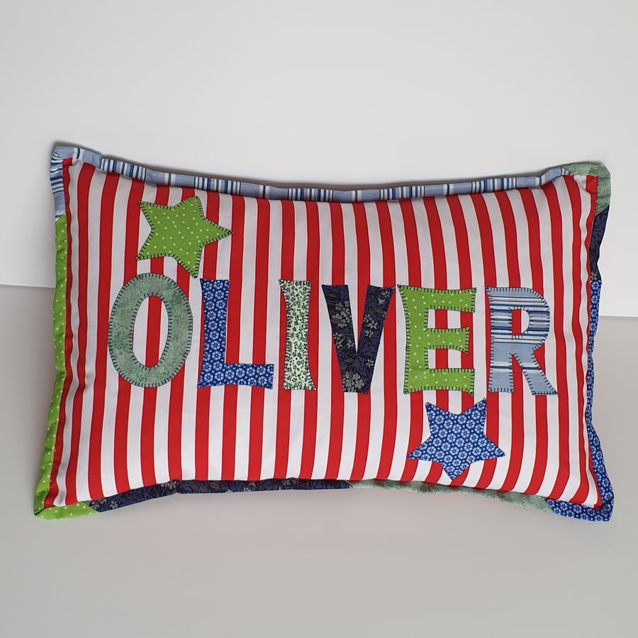 Personalised Cushion, Child's Applique Cushion, Personalised Gift