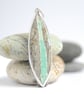Variscite pendant - mint green and grey