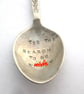 Rude Sweary Xmas Adult Humour Hand Stamped Coffee Spoon, Tis the Season - Image 1