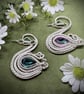 Silver wire wrapped Baby Swan with Teardrop Crystal - Image 2