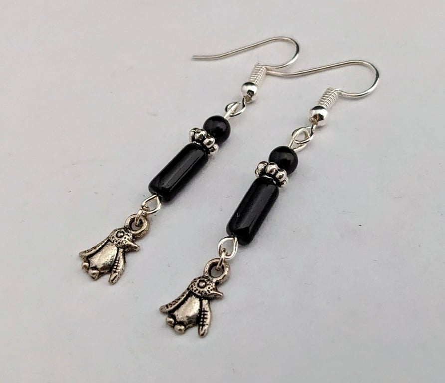 Dainty penguin earrings