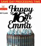 16th Birthday Cake Topper, Happy 16th Birthday Cake Topper, Custom Cake Topper