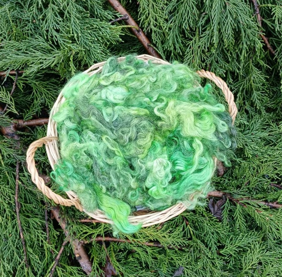 50g Bright Green Gotland Fleece