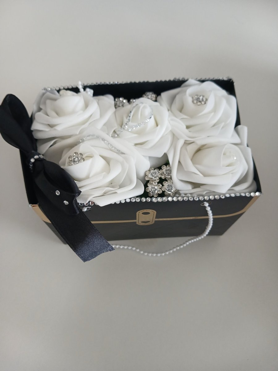 Handmade flower rose handbag 