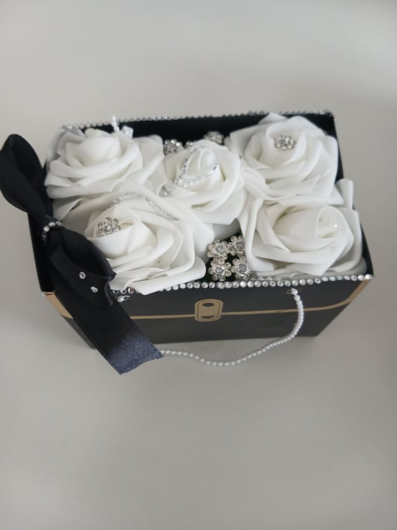 Handmade flower rose handbag 