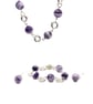 Amethyst beaded rosary link jewellery set