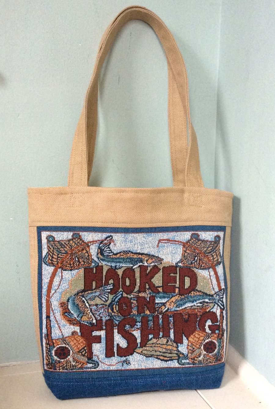 Market Tote Bag - Hooked on Fishing