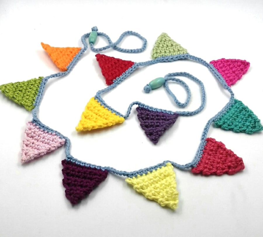 Crochet Mini Bunting  - Colours of Summer  