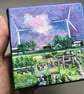 'Allotments - Ramsey SE View', Original Painting, Special Gift, Allotment Lover - Image 2
