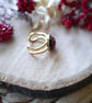 Gold Adjustable Ring With Black Resin, Shells and Stainless Steel - Image 4