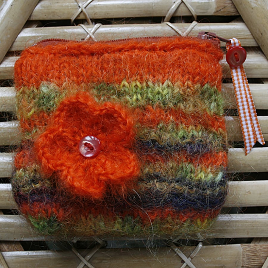 Bright orange purse