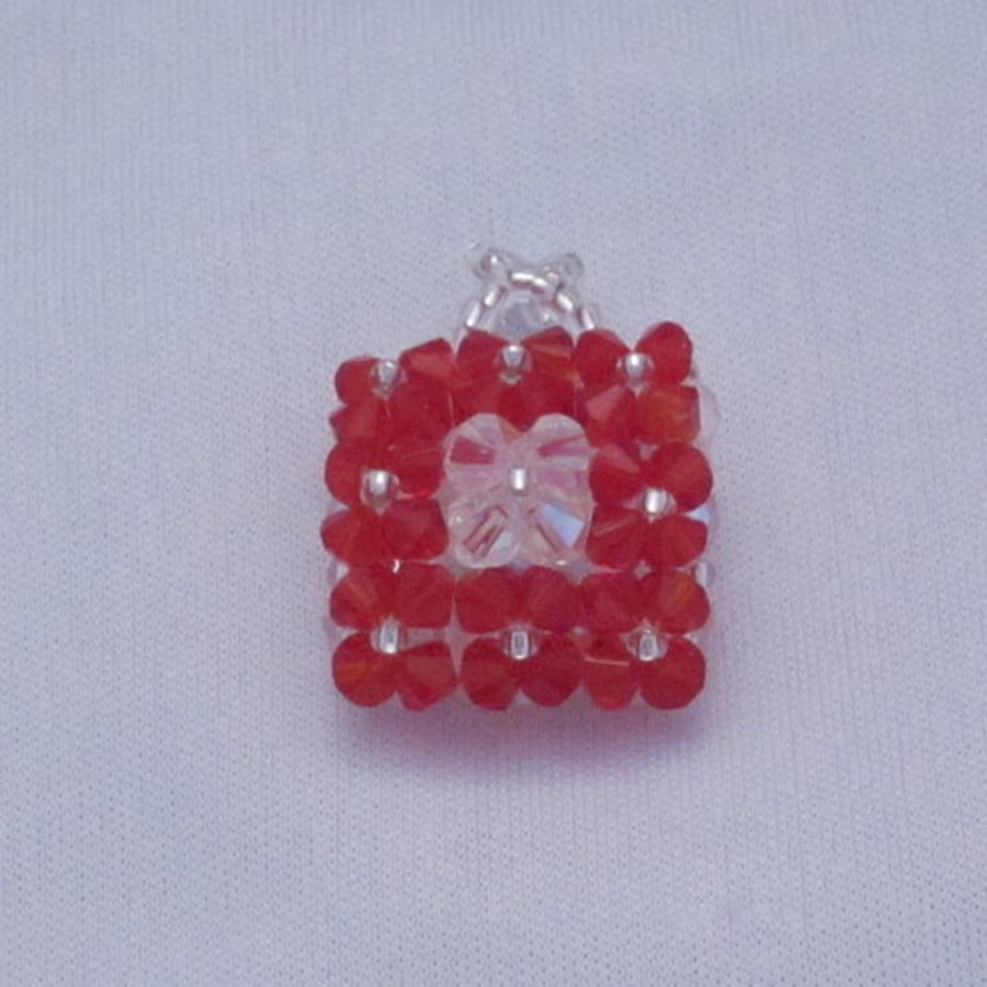Red crystal square ring (62)