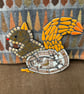 Whimsical mosaic squirrel 